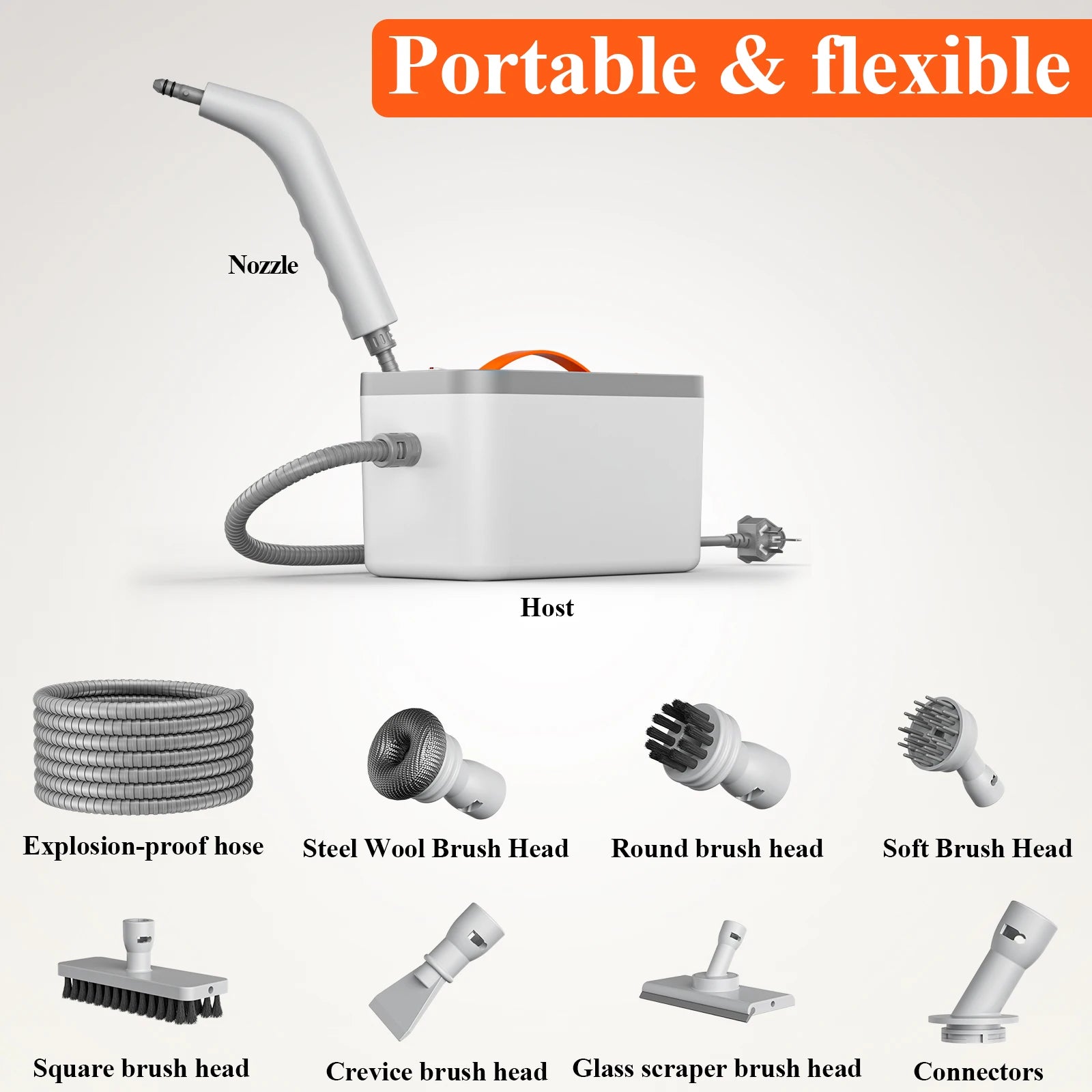 1500W Handheld Steam Cleaner for Tough Stains and Grime - Primeshoppers