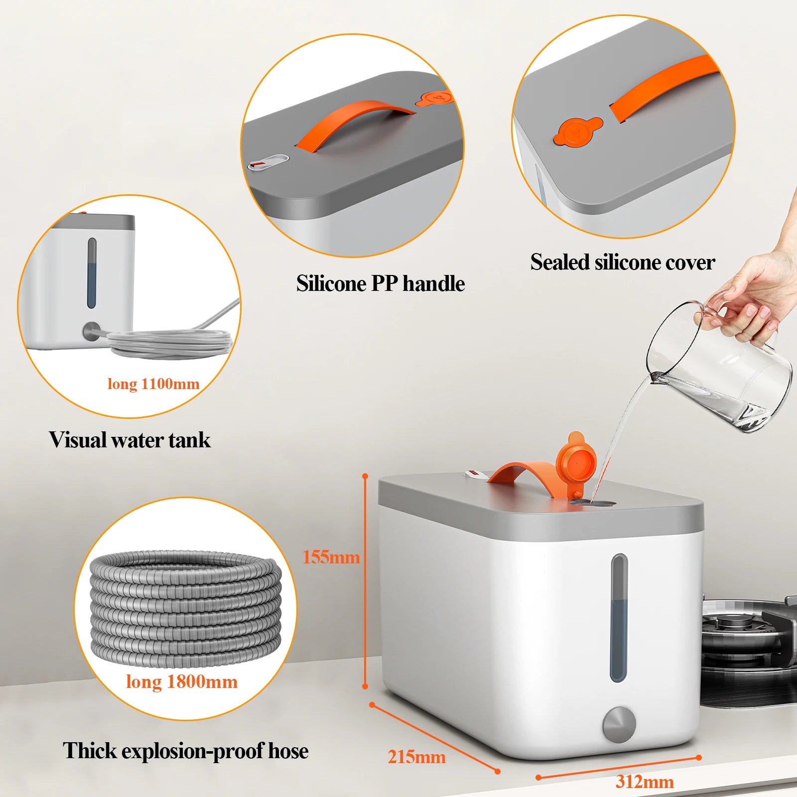 1500W Handheld Steam Cleaner for Tough Stains and Grime - Primeshoppers