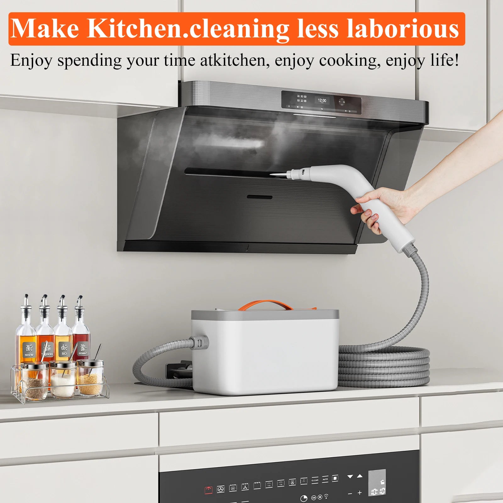 1500W Handheld Steam Cleaner for Tough Stains and Grime - Primeshoppers