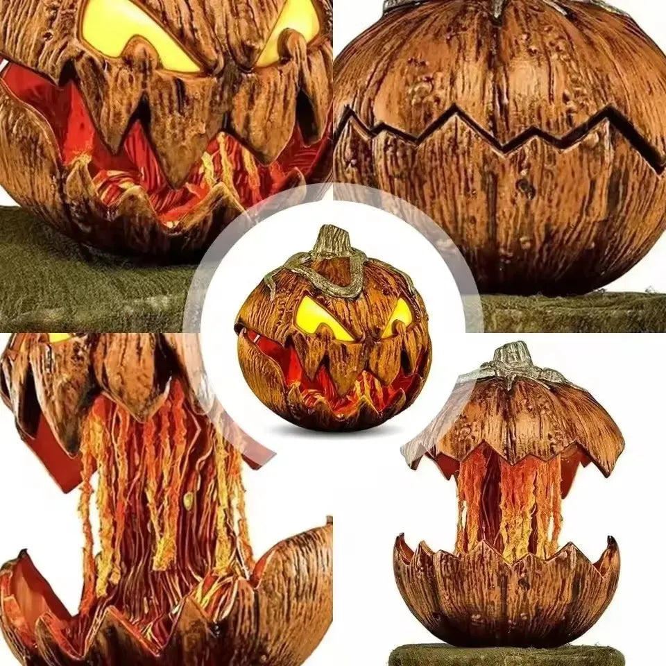 Halloween Voice Controlled Rising Pumpkin Head Home Decor Outdoor Garden New Horror Ghost Ornament for Spooky Party