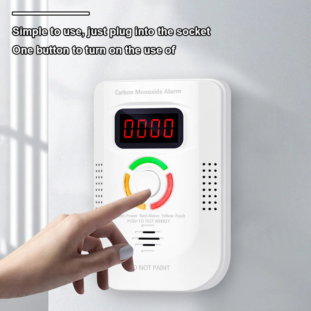 Home Security Combustible Gas Leakage Sensor LPG Propane Butane Methane Natural Gas Detector CO Carbon Monoxide Alarm Fireproof - Primeshoppers