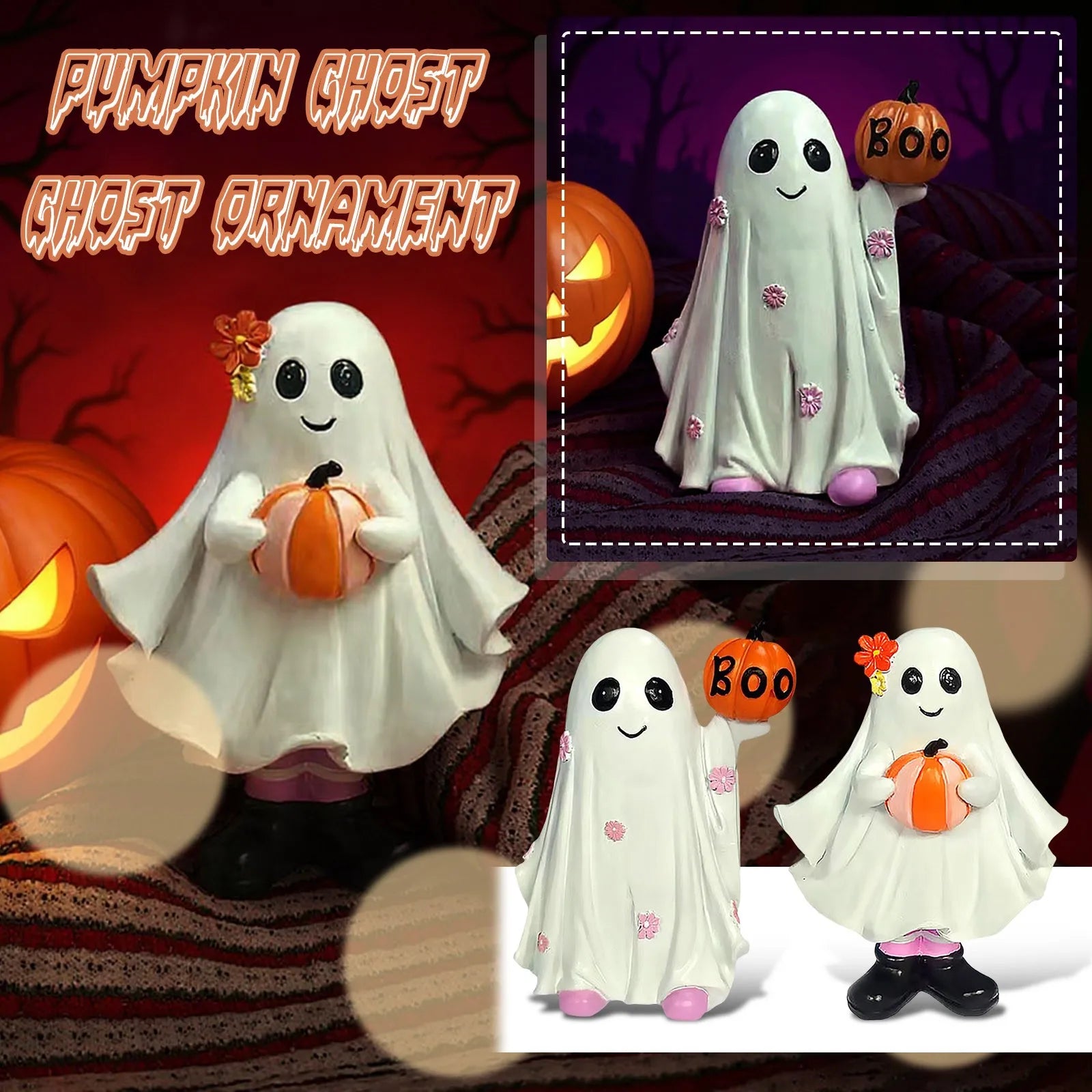 2025 New Light Luxury Style Home Living Room Resin Crafts Halloween Decorations Cute Desktop Ornaments Halloween Decoration