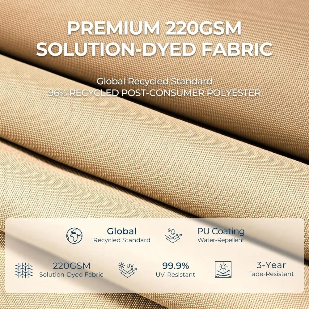 10ft Offset Patio Umbrella with Base Included, Cantilever Offset Hanging Patio Outdoor Market Umbrella UPF50+ UV Protection