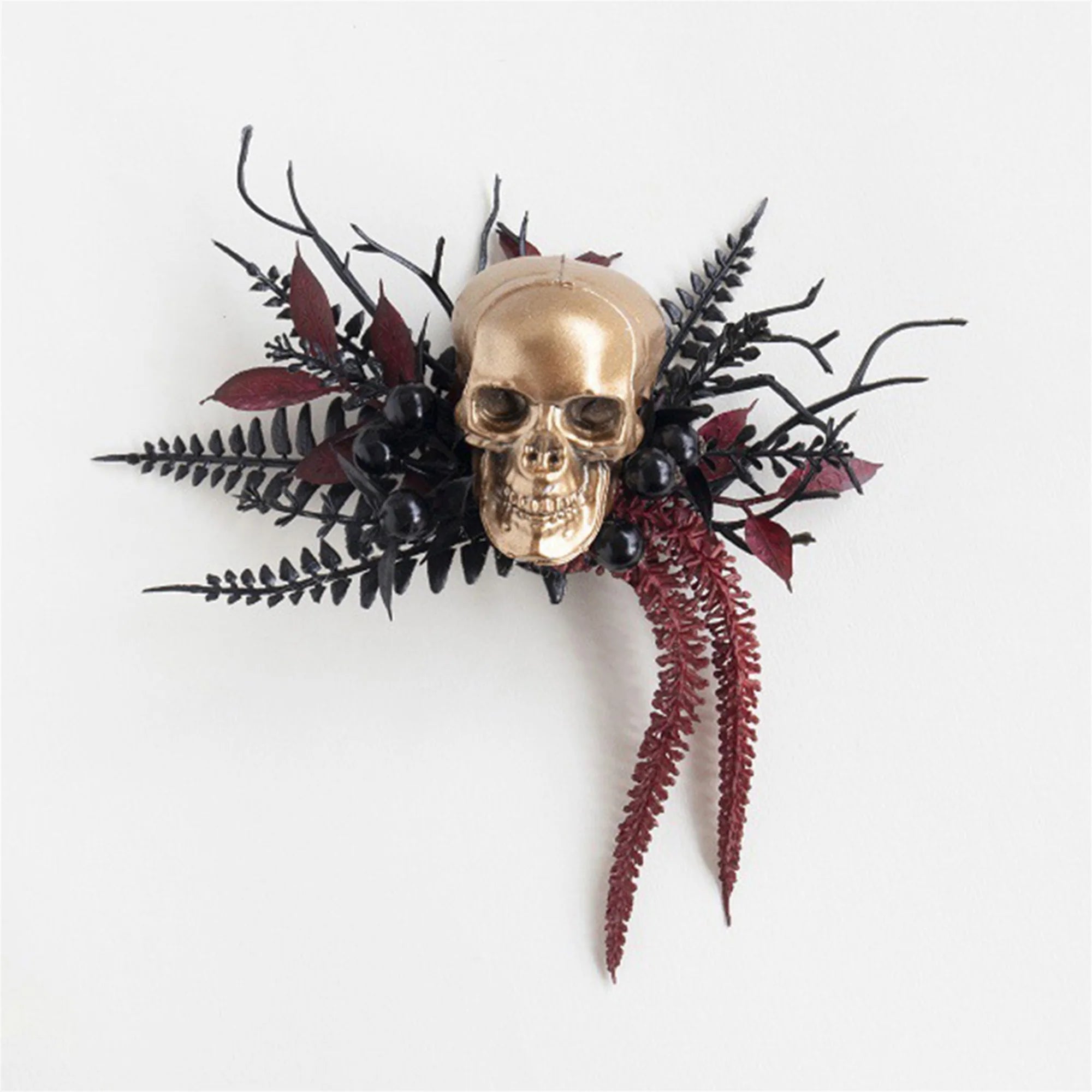 Gothic Black Lace Wedding Garter Set with Spooky Skull Design and Dark Halloween Theme for Bride and Groom