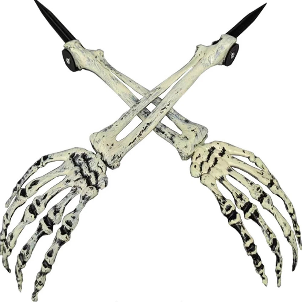 2/4 Pcs Simulated Hand Bone Skeleton Courtyard Insert for Halloween Ghost Festival Horror Party Bar Home Outdoor Decoration
