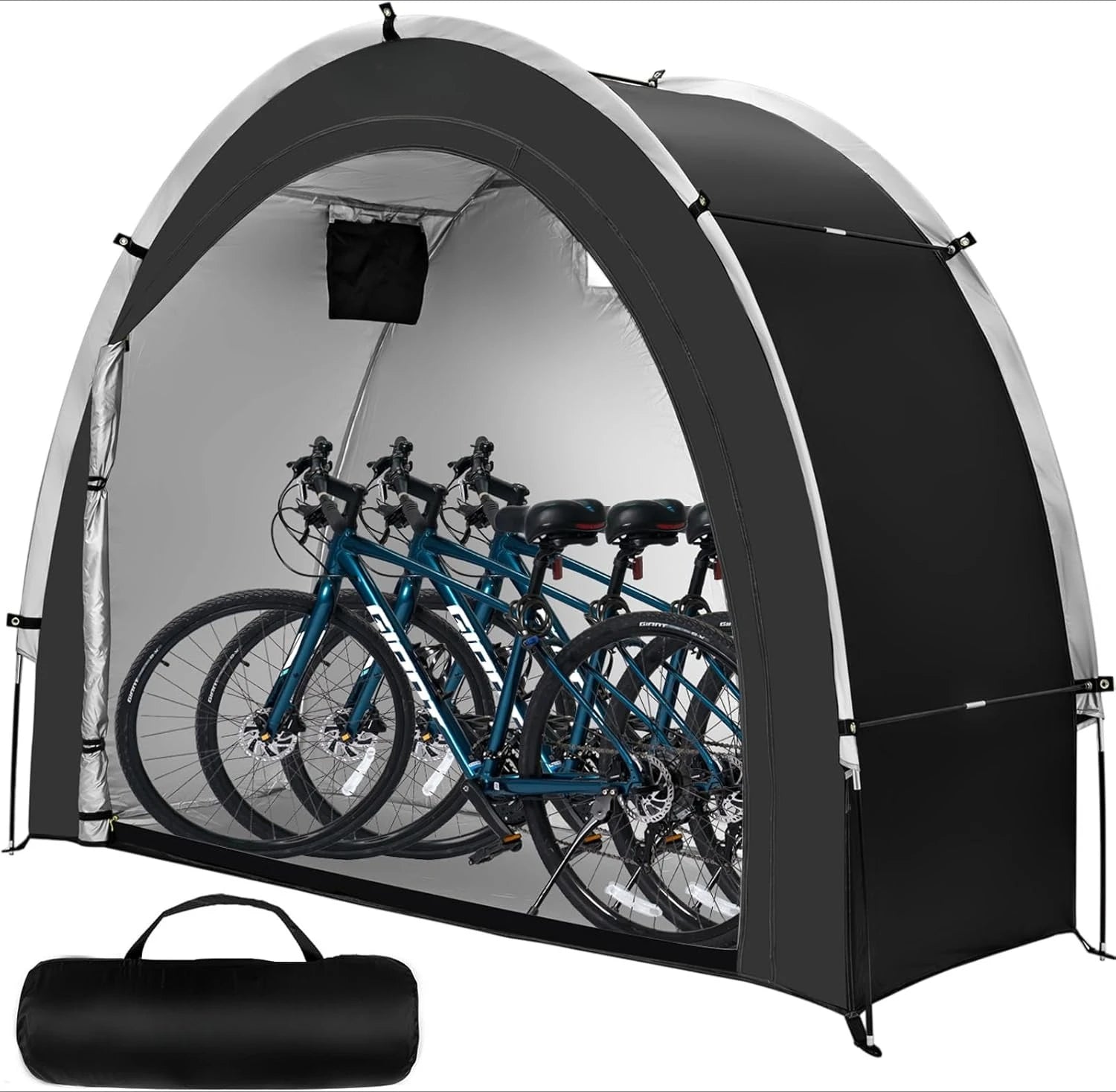 Bike Storage Shed Tent,Outdoor Portable Bicycle Storage Sheds with 210D Oxford Fabric PU4000 Waterproof for 2/3/4/6/8 Bikes