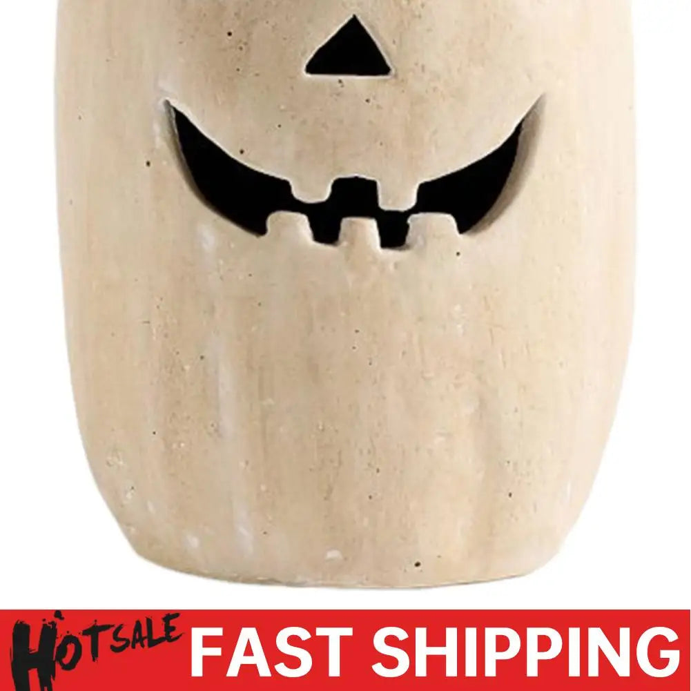 Halloween Jack-O-Lantern Decoration Handmade Kiln Fired Pumpkin Ornaments Resin Pumpkin Statue Halloween Decoration Party Props