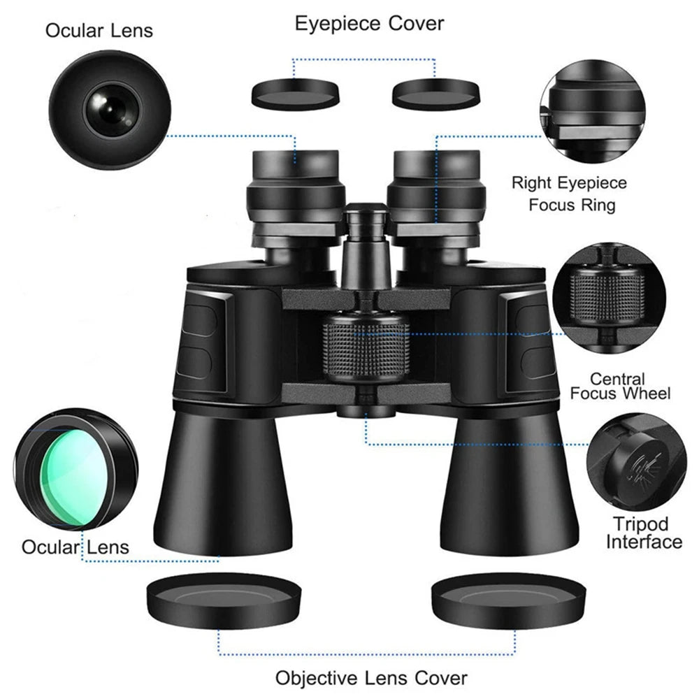 10-180X100 Zoom Telescope HD Big Eyepiece Binocular for Outdoor Competition Concert Travel and Camping - Primeshoppers