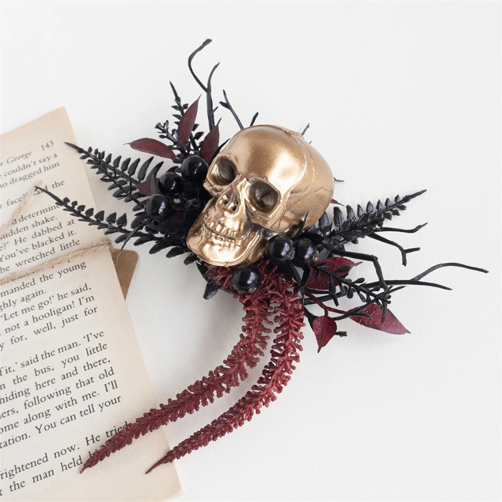 Gothic Black Lace Wedding Garter Set with Spooky Skull Design and Dark Halloween Theme for Bride and Groom