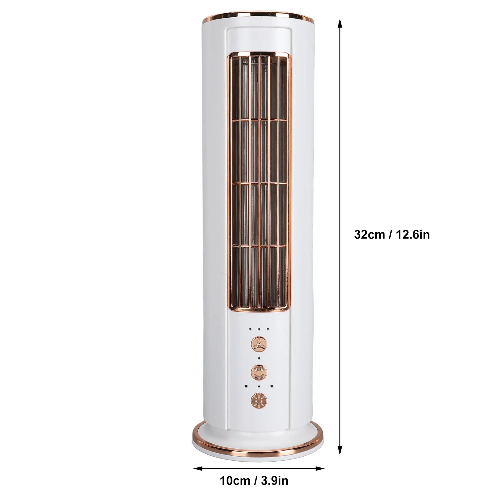 Summer Bladeless Desktop Fan Portable USB Rechargeable 3 Speed Wind Tower Fan with Remote Control for Home and Office - Primeshoppers