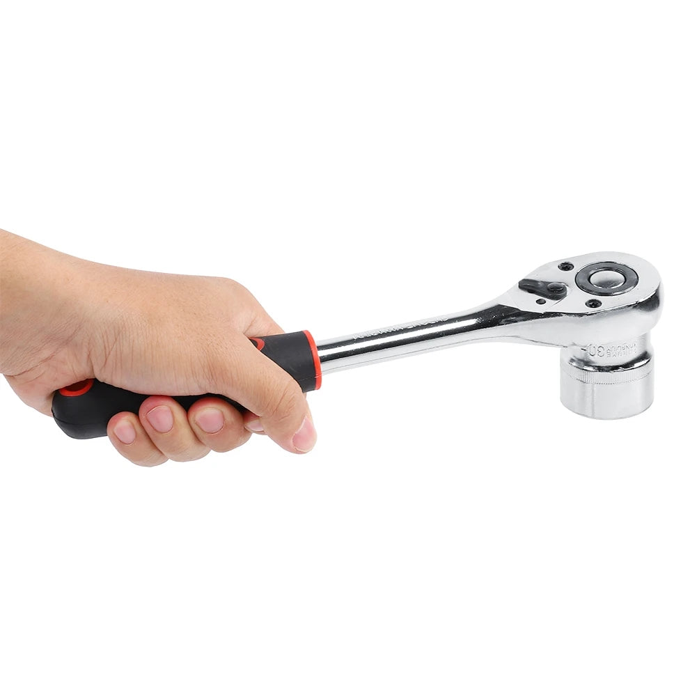 108Pcs Ratchet Wrench Set 1/4in 1/2in CR40 Steel Socket Set Tool Case Box Hand Tool Kits