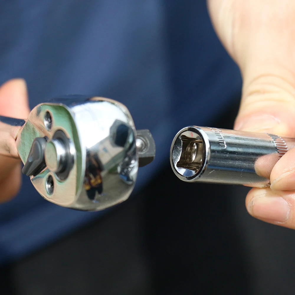 100T 1/4 3/8 1/2 100 Teeth Quick Rachet Socket Wrench - Primeshoppers