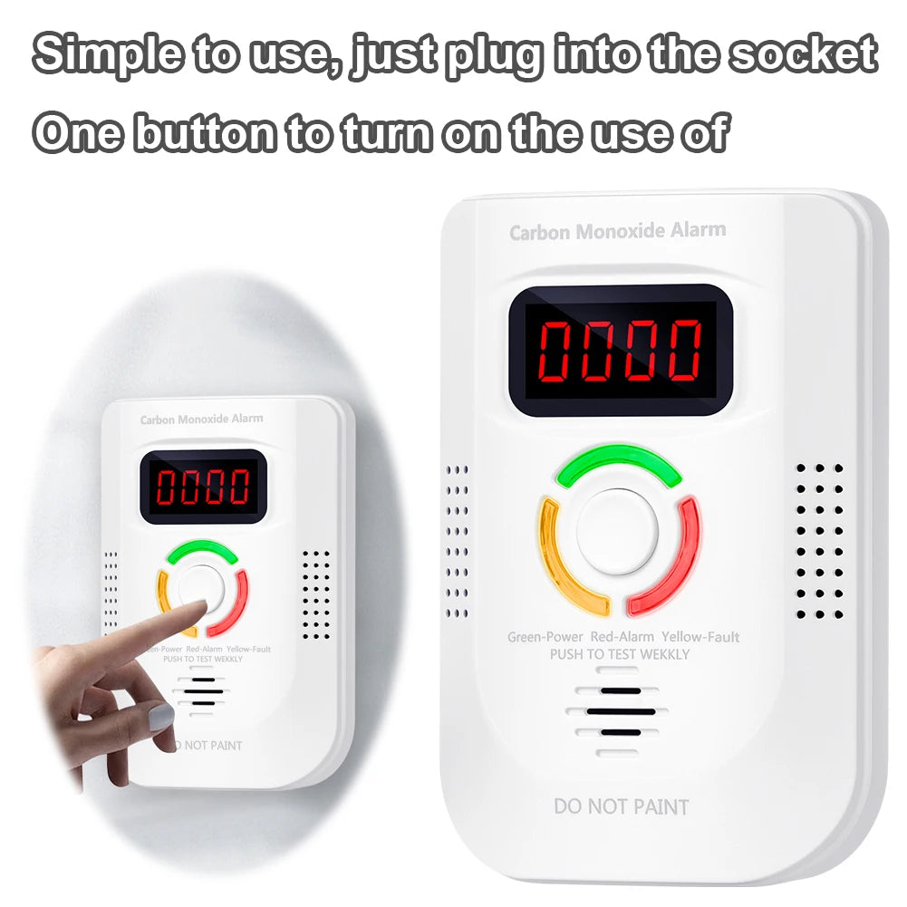 Home Security Combustible Gas Leakage Sensor LPG Propane Butane Methane Natural Gas Detector CO Carbon Monoxide Alarm Fireproof - Primeshoppers
