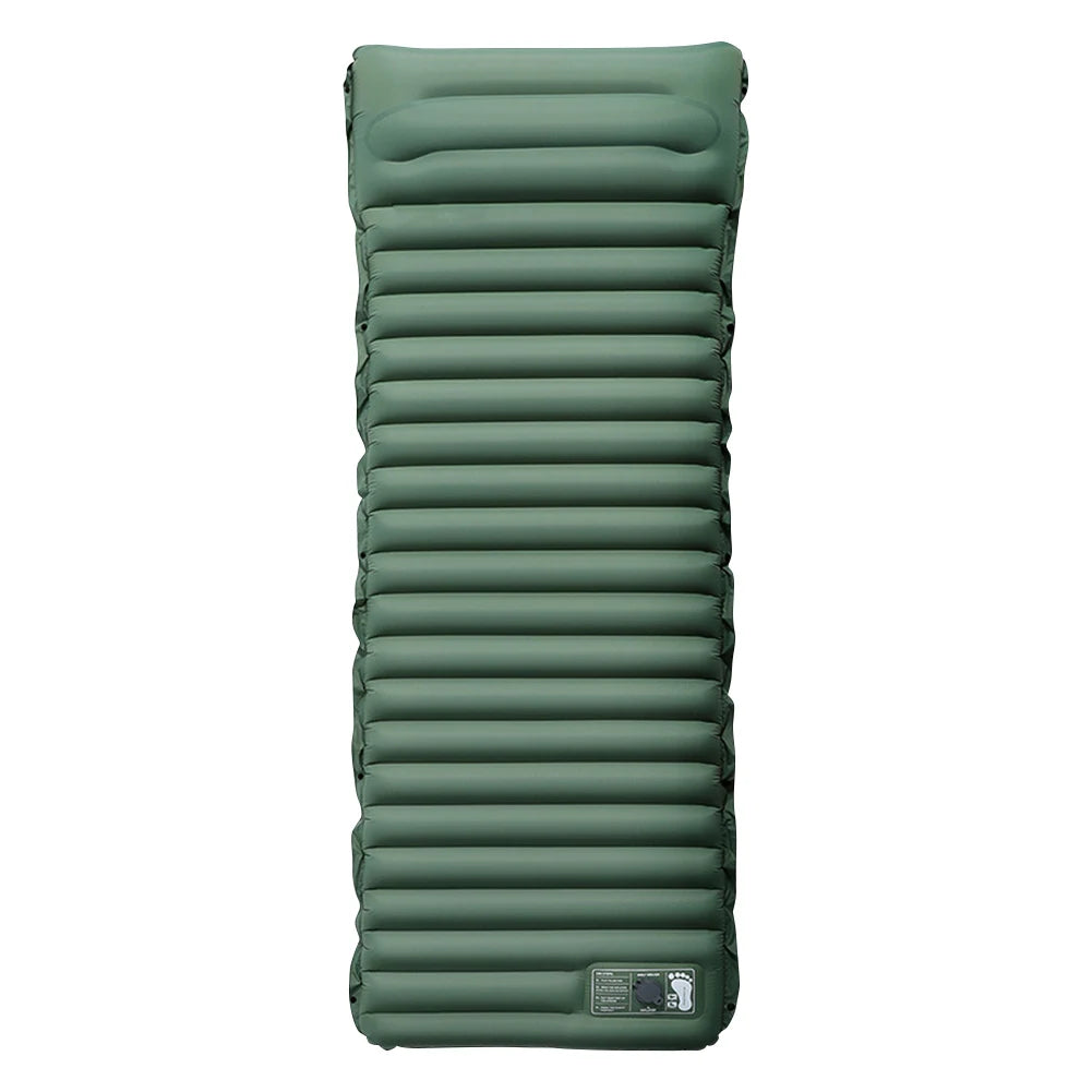 10cm Self-Inflating Sleeping Mat with Foot Pump & Pillow Ultralight Camping Mat Waterproof Camping Air Mattress for Outdoor Use - Primeshoppers